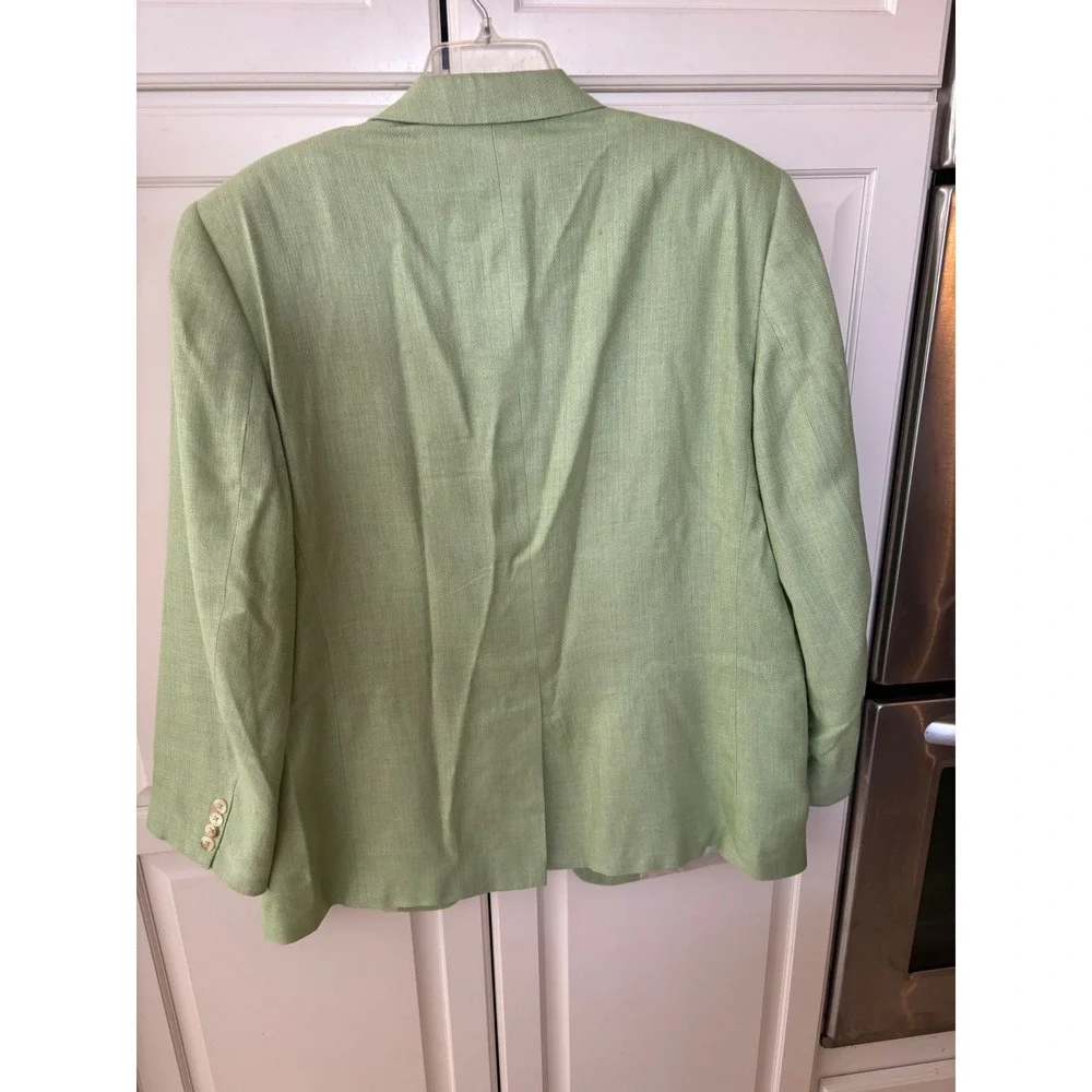 Jack Victor Resort Mens 44R Silk Blazer Sport Coat Green Made in Canada BOCAWOOD